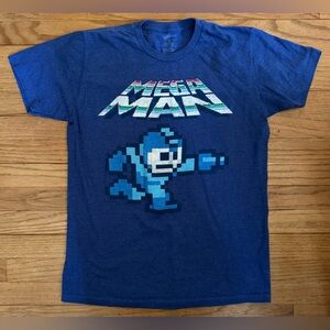 Blue Mega Man Graphic T-Shirt